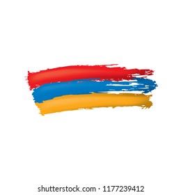 Armenia flag, vector illustration on a white background