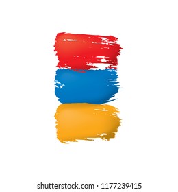 Armenia flag, vector illustration on a white background