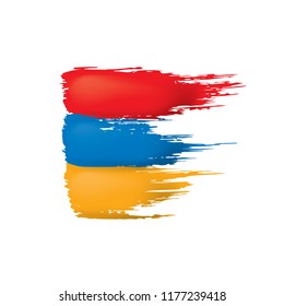 Armenia flag, vector illustration on a white background