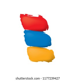 Armenia flag, vector illustration on a white background