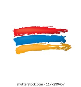Armenia flag, vector illustration on a white background