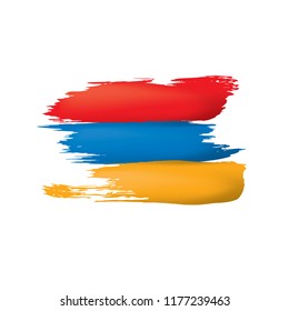 Armenia flag, vector illustration on a white background