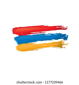 Armenia flag, vector illustration on a white background