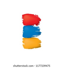 Armenia flag, vector illustration on a white background