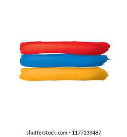 Armenia flag, vector illustration on a white background