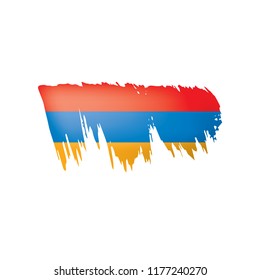 Armenia flag, vector illustration on a white background