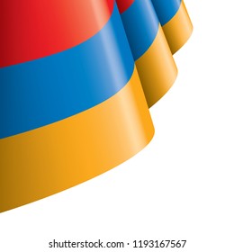 Armenia flag, vector illustration on a white background