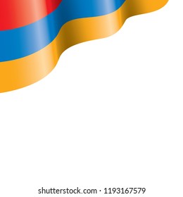 Armenia flag, vector illustration on a white background