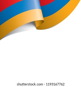 Armenia flag, vector illustration on a white background