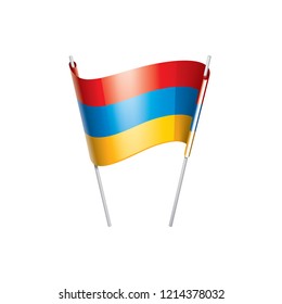 Armenia flag, vector illustration on a white background