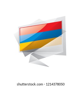 Armenia flag, vector illustration on a white background