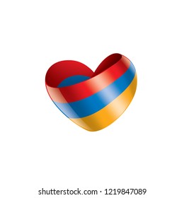 Armenia flag, vector illustration on a white background