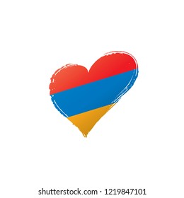 Armenia flag, vector illustration on a white background
