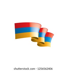 Armenia flag, vector illustration on a white background