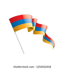 Armenia flag, vector illustration on a white background