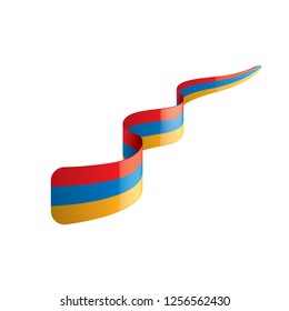 Armenia flag, vector illustration on a white background