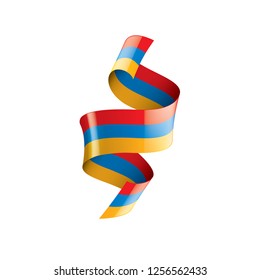 Armenia flag, vector illustration on a white background
