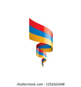 Armenia flag, vector illustration on a white background