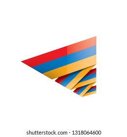 Armenia flag, vector illustration on a white background