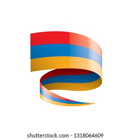 Armenia flag, vector illustration on a white background