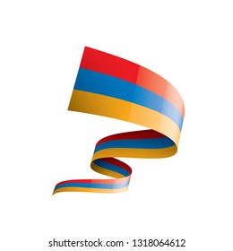 Armenia flag, vector illustration on a white background