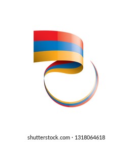 Armenia flag, vector illustration on a white background