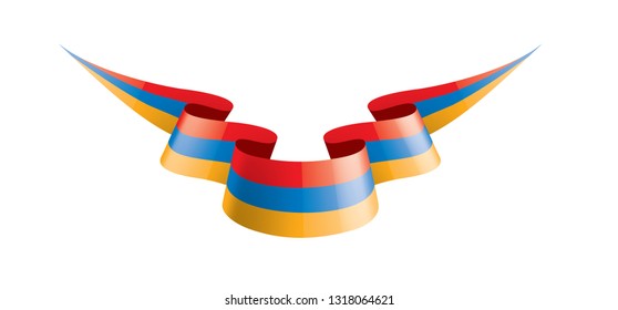 Armenia flag, vector illustration on a white background