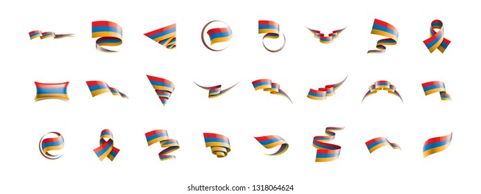 Armenia flag, vector illustration on a white background