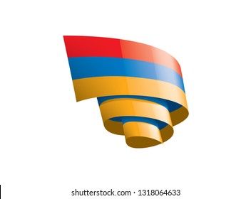 Armenia flag, vector illustration on a white background