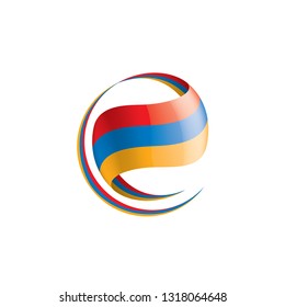Armenia flag, vector illustration on a white background