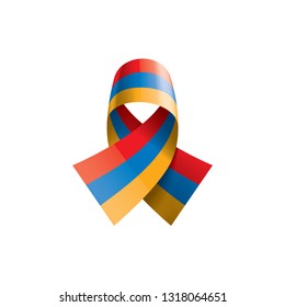Armenia flag, vector illustration on a white background