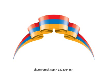 Armenia flag, vector illustration on a white background