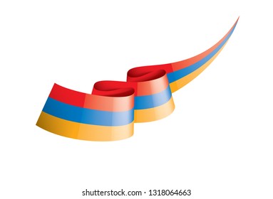 Armenia flag, vector illustration on a white background