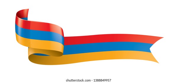 Armenia flag, vector illustration on a white background