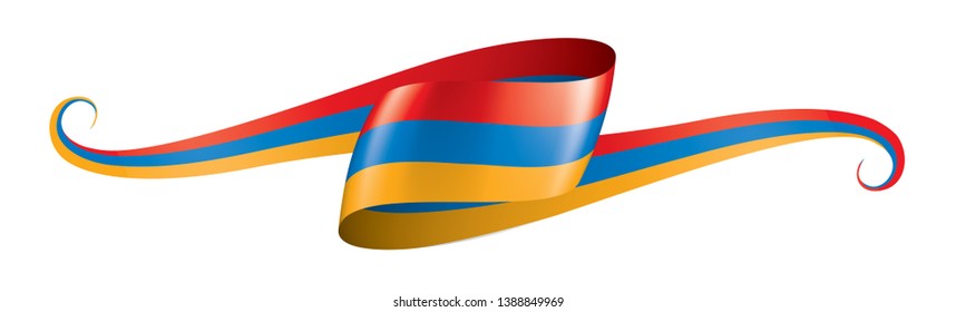 Armenia flag, vector illustration on a white background