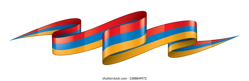 Armenia flag, vector illustration on a white background