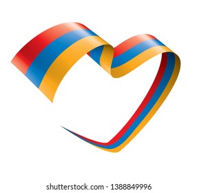 Armenia flag, vector illustration on a white background