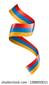 Armenia flag, vector illustration on a white background