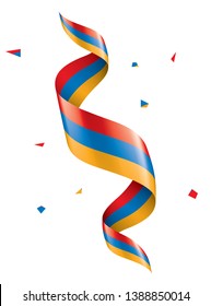 Armenia flag, vector illustration on a white background