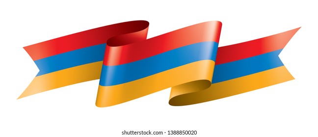 Armenia flag, vector illustration on a white background