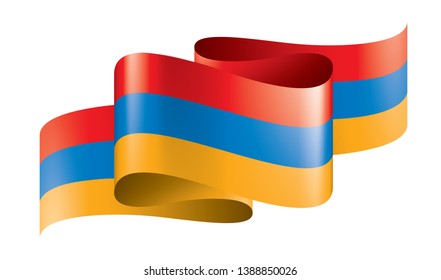 Armenia flag, vector illustration on a white background