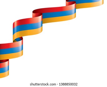 Armenia flag, vector illustration on a white background