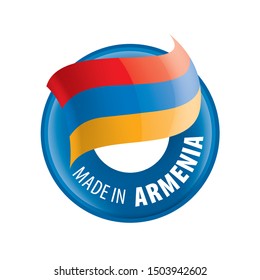 Armenia flag, vector illustration on a white background