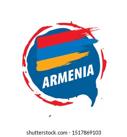 Armenia flag, vector illustration on a white background