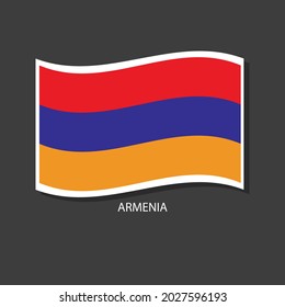 Armenia flag vector version waving flags. 