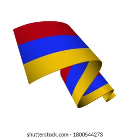 Bandera de Armenia ondulada fondo abstracto. Ilustración del vector
