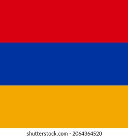 Armenia Flat Square Country Flag Icon