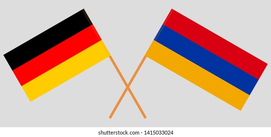 Armenia and Germany. Armenian and German flags