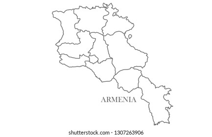 Armenia gray line map