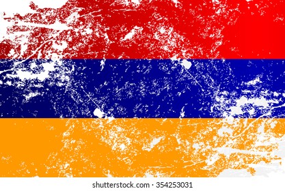 Armenia Grunge Texture Flag. Grunge effect can be cleaned easily.